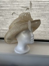 Vintage Failsworth Millinery Champagne Beige Wedding Races Occasion Hat
