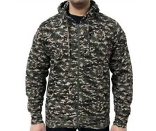Game Digital Camouflage Zipped Hoodie Jumper Top Dark Digi Camo Hunting Shooting