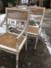 Antique french cane chairs - antique,