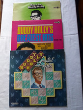 BUDDY HOLLY LOT COLLECTION 3 X 12" LP RECORDS ROCK'N'ROLL ROCKABILLY TEEN