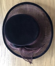 Vintage Marks and Spencer’s Winter Wedding Hat Black & Plum