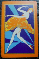 Deco Lady Dances Twirls Orange