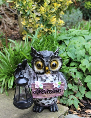 Garden ornament owl solar - garden,