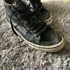 Vintage Black Adidas Mid Top Honey Trainers / Shoes  UK 6.5 