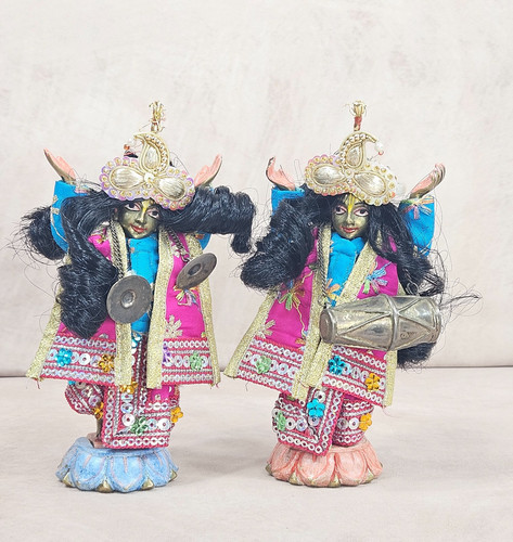 Gaura nitai brass deities - brass,