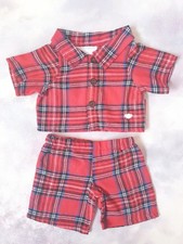 Build A Bear, Red Tartan Plaid