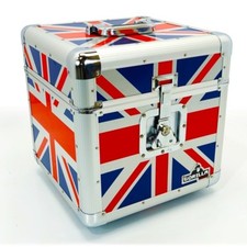 Gorilla LP 100 12" Vinyl Record Storage Box Flight Carry Case UNION JACK