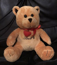 LINDT CHOCOLATE  12” GOLD TEDDY BEAR SOFT TOY WITH ZIP COMPARTMENT