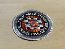 Five Mile Point Speedway Cloth Patch Unused NOS Vintage 1980s 4" Diameter USA