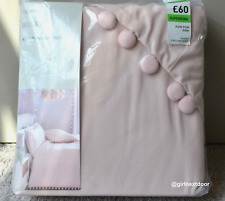 NEXT SUPER KING DUVET COVER POM POM TRIM PINK BEDSET 231 NEW