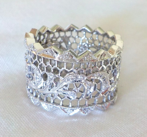 Jcr 14k white - white, cutout