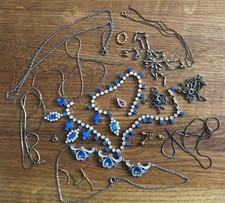 Lot of Scrap Jewellery 14ct GF Chain Rolled Gold Stones Plating Spares Costume