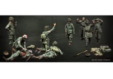 1/35 WW2 US Infantry with Wounded & German Prisoners Resin Model Kit X10 Figures