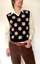 Mens 60s 70s Retro Floral V