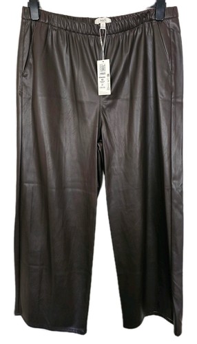 Trousers faux leather size - m&s,