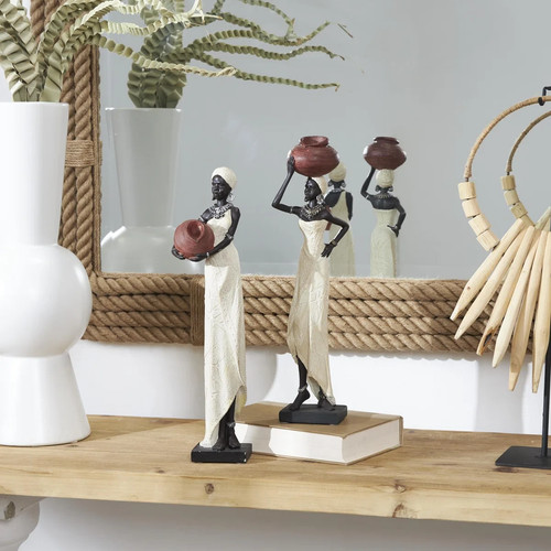 African women sculpture set - african, 2