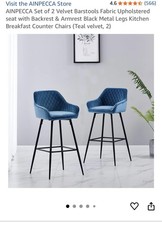 6 Brand New Boxed Teal Bar Stools