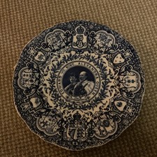 COALPORT KING EDWARD VII QUEEN ALEXANDRA CORONATION JUNE 26 1902 PLATE 