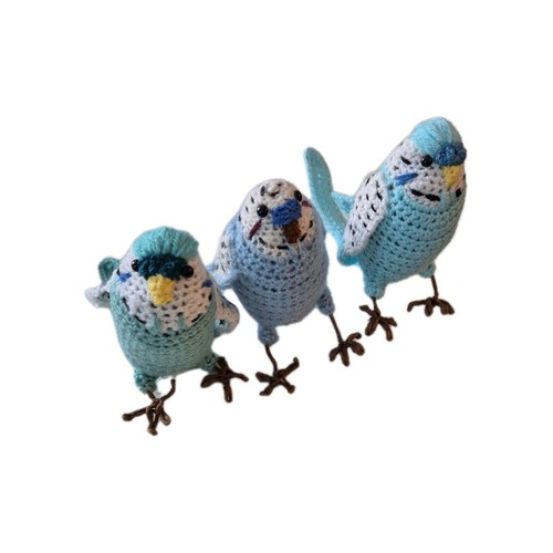 Budgies hand made crochet - budgies,hand-made,