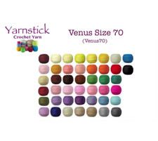 20 x VENUS #70 Crochet Cotton Lacing Tatting Thread 82m/ball - Your Choice