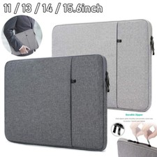 Laptop Bag Sleeve Case Carry Cover 2 Pockets For Apple Mac Book 11 13 14 15 Inch