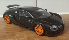 1:18 SCALE MINICHAMPS BUGATTI VEYRON SUPER SPORT BLACK.  RARE CAR.