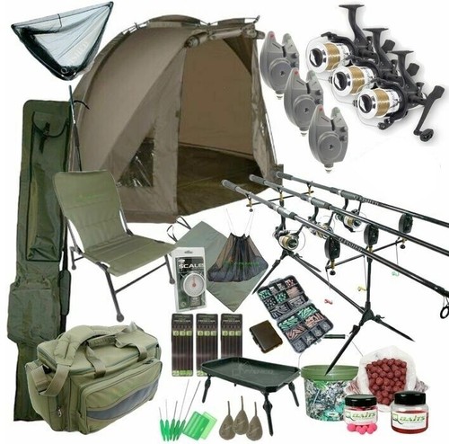 Rod carp set with bivvy - up,