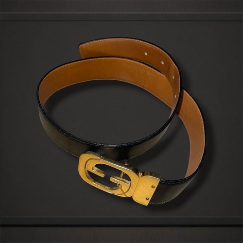 Gucci logo belt - gold, buckle