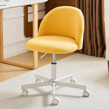Comfy Small Office Chair with Wheels Desk Vanity Chair Modern Swivel Dressing