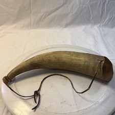 Antique cow horn gun shot - antique,