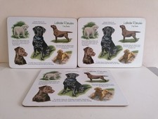 Labrador Retrievers Dog Breeds Place Table Mats x 3 Cork Back 29x21.5cm