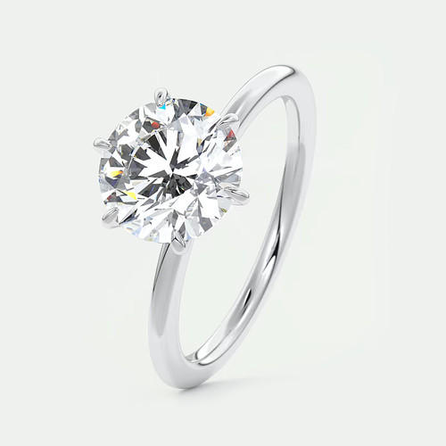Engagement ring carat round - 2,