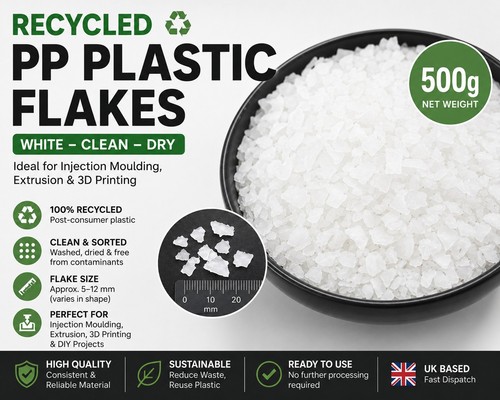500g recycled white plastic - 500g,