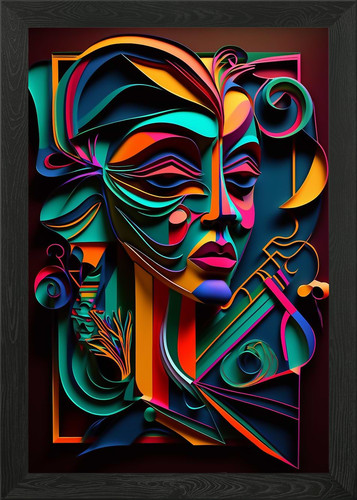 Picasso style framed wall - style,