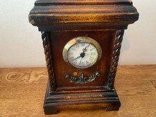 Wooden & metal quartz clock.