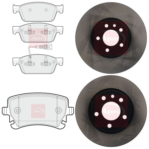 Apec front rear brake discs - &,