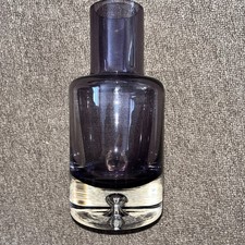 KROSNO POLAND BUBBLE SET BEDSIDE CARAFE SERVER RARE in Amethyst PURPLE