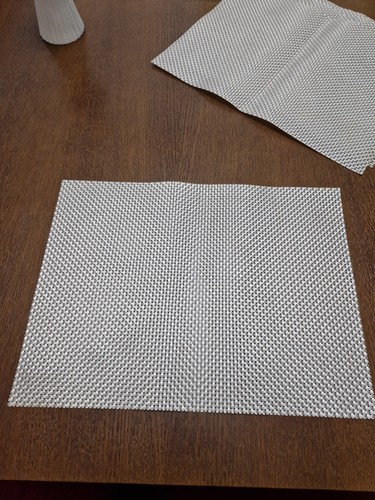 Plastic woven place mats - woven,