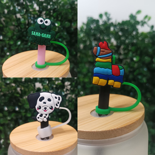 Cute animal straw topper 8mm - cute,