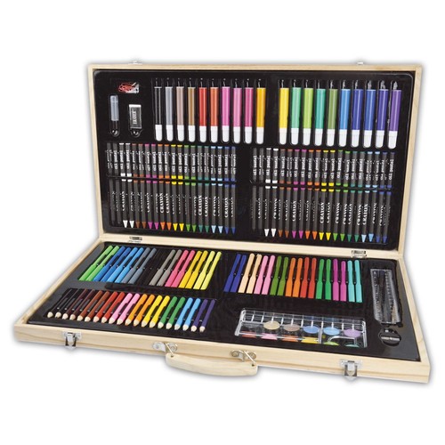 Wooden 180pc box artist - box,