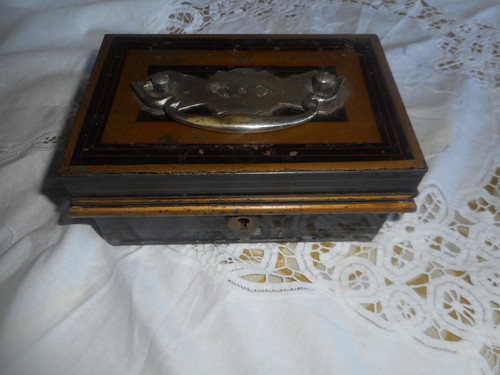 Vintage metal cash box