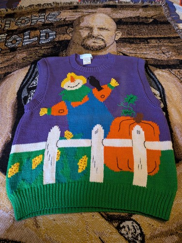 Halloween sweater vest - vest, chunky