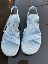 ?Skechers Stretch Sandals UK 7 Reggae Slim Vegan Pull On Elasticated Straps?