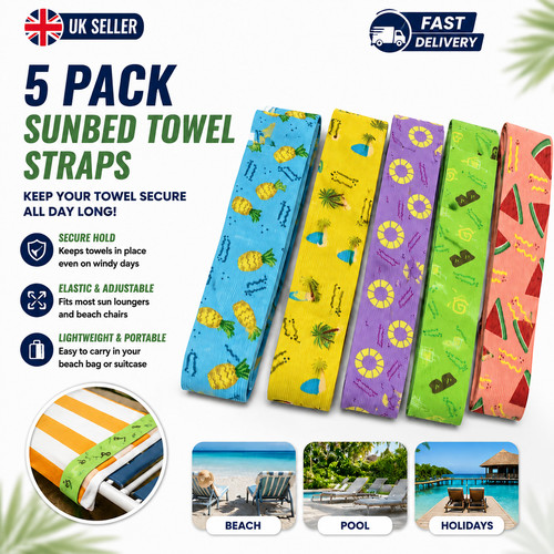 Sunbed strap towel bands - 5x,