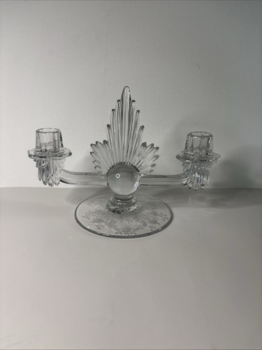 Fostoria flame duo candlestick - flame,