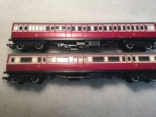 Triang OO Gauge, 2x Coaches Red & White 1st/3rd. Spares repair.  No Boxes