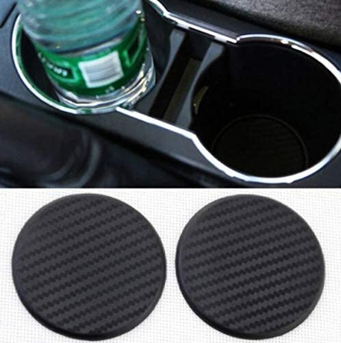 Black carbon fiber car cup - black,
