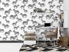 3D Zebra Seamless Wallpaper