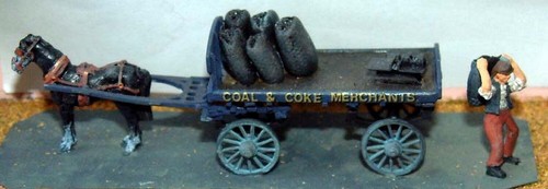 Horse drawn coal cart - horse,