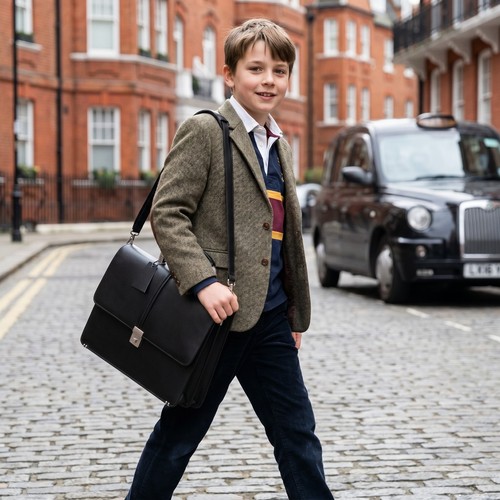 Men genuine leather - leather, briefcase